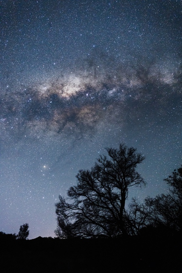 Milky Way stretching across the night sky near Geraldton